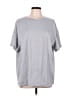 Unbranded Solid Gray Short Sleeve T-Shirt Size L - photo 1