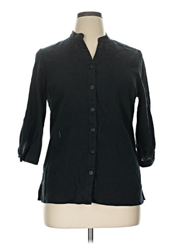 Jones New York Sport 3/4 Sleeve Button-Down Shirt (view 1)