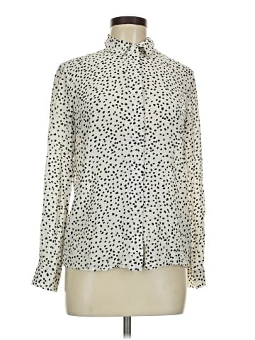 & Other Stories Long Sleeve Silk Top (view 1)
