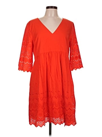 Madewell Eyelet Lattice Dress (view 1)