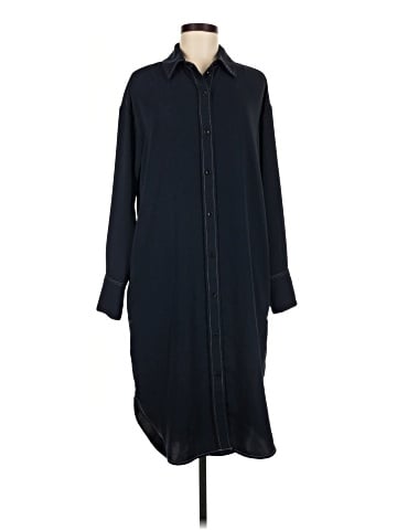 Madewell Contrast-Stitched Midi Shirtdress (view 1)