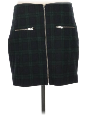 Madewell Zip Skirt in Dark Plaid (view 2)