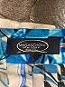 Magaschoni 100% Silk Print Blue Silk Skirt Size 8 - photo 4