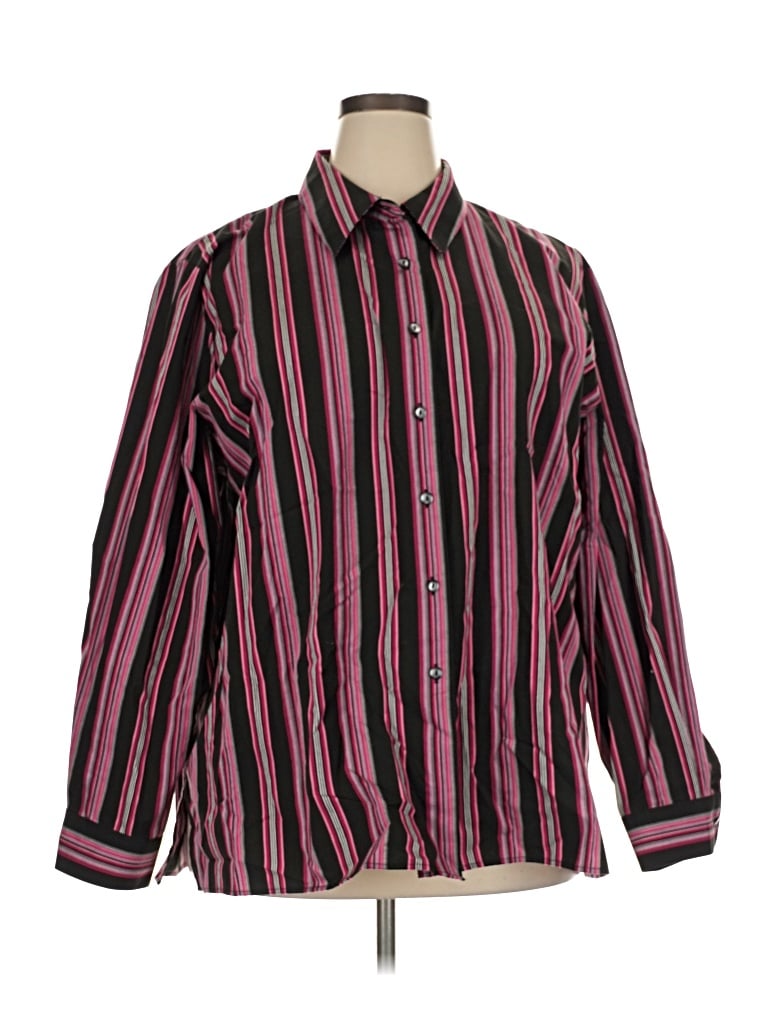 Pre-owned Foxcroft Long Sleeve Button Down Shirt In Pink