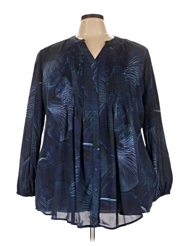 Melissa McCarthy Seven7 3/4 Sleeve Blouse (view 1)