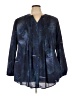 Melissa McCarthy Seven7 100% Polyester Blue 3/4 Sleeve Blouse Size 3X - photo 1