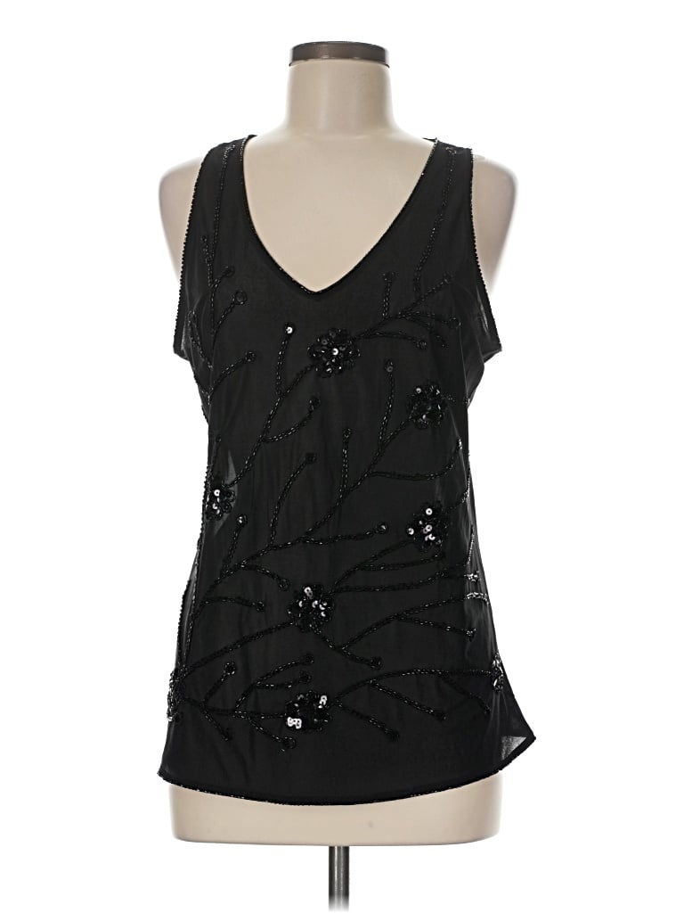 Pre-owned Wdny Sleeveless Blouse In Black