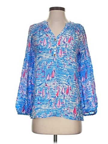 Lilly Pulitzer 3/4 Sleeve Silk Top (view 1)