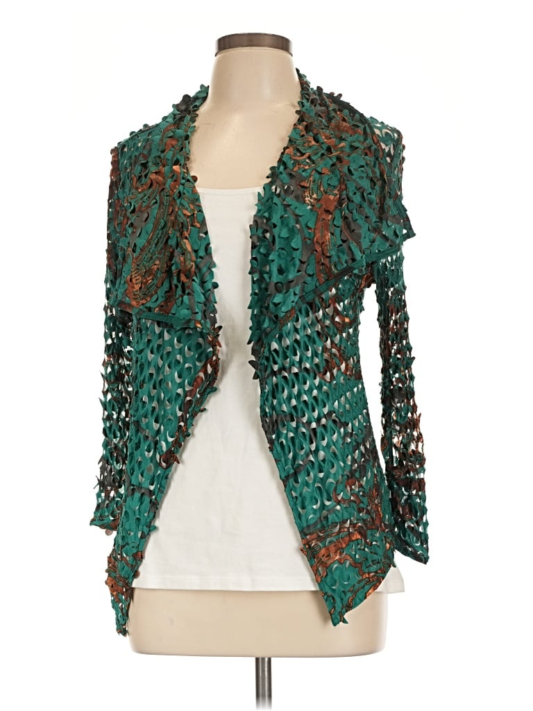 Pre-owned Alberto Makali Cardigan Sweater In Teal