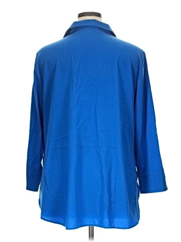 Investments 3/4 Sleeve Button-Down Shirt (view 2)