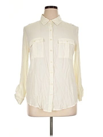 Faded Glory 3/4 Sleeve Button-Down Shirt (view 1)