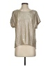 Madison Metallic Silver Short Sleeve Blouse Size S - photo 1