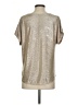Madison Metallic Silver Short Sleeve Blouse Size S - photo 2