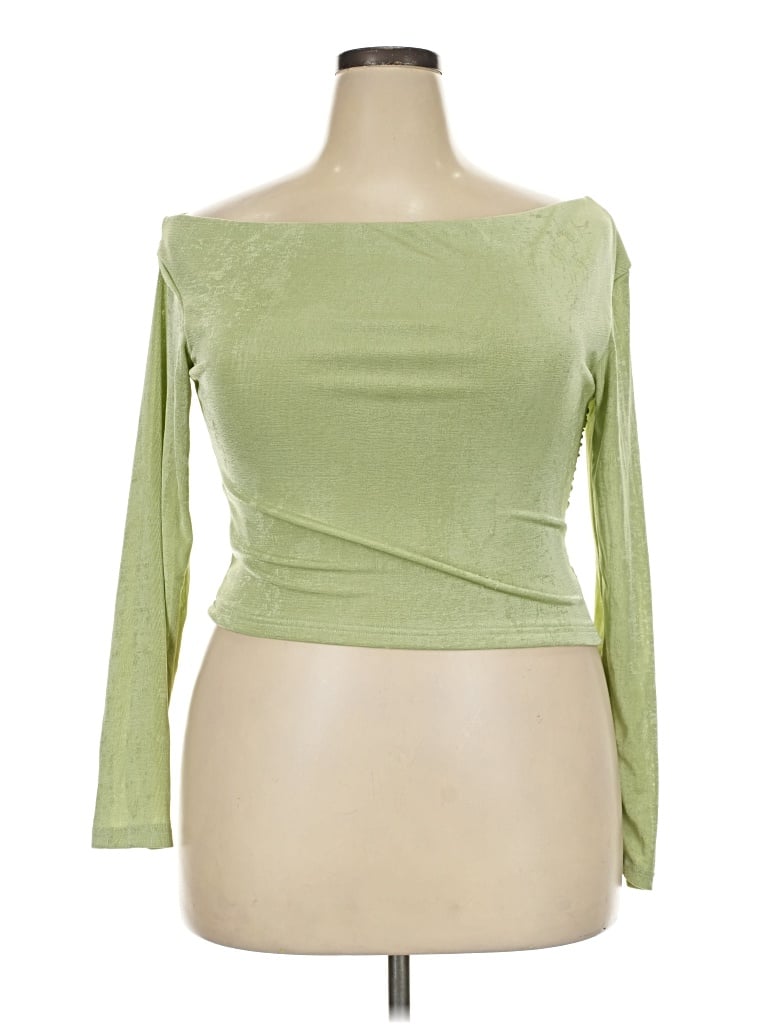 Pre-owned Cider 3/4 Sleeve T-shirt In Green