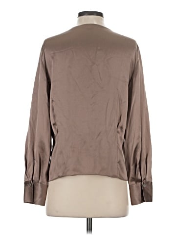 Vince. Long Sleeve Silk Top (view 2)