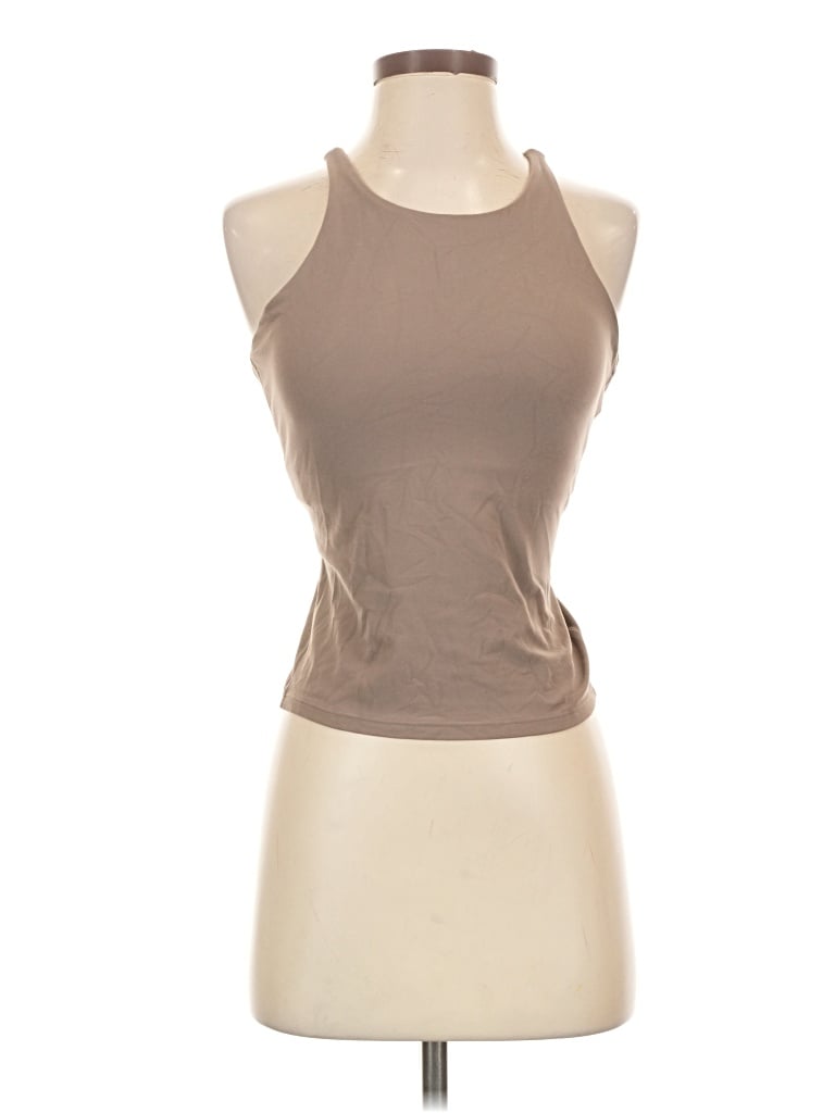 Pre-owned Spanx Tank Top Brown Halter Neckline Tops