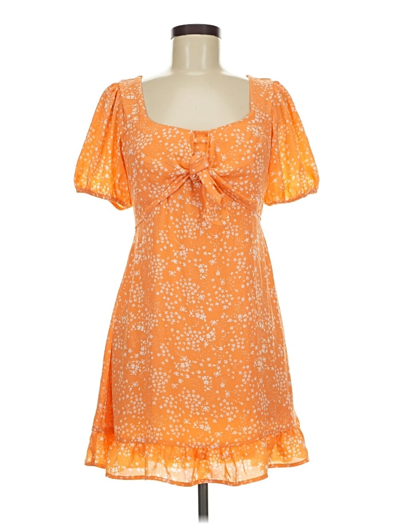Pre-owned Sienna Sky Casual Dress In Orange