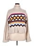 Francesca's Color Block Tan Turtleneck Sweater Size XL - photo 1