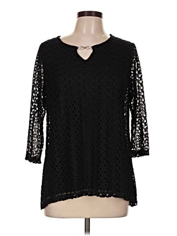 JM Collection 3/4 Sleeve Top (view 1)