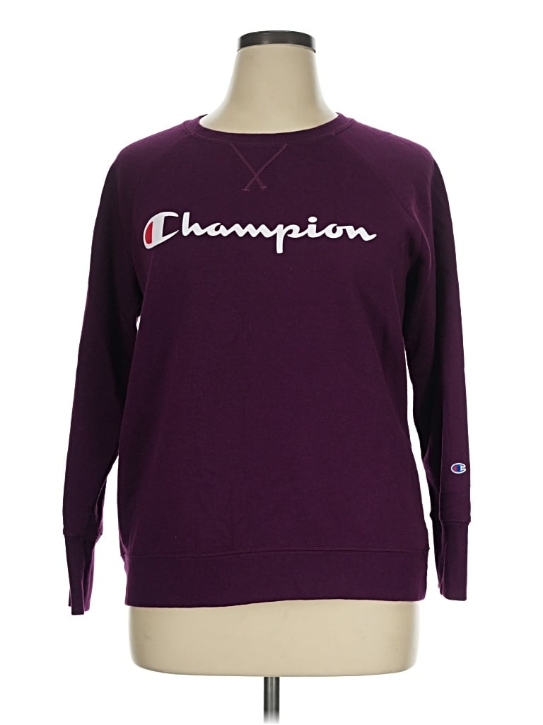 Pre-owned Champion Sweatshirt In Purple