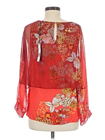 Elie Tahari Long Sleeve Silk Top (view 2)