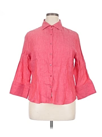 Faconnable 3/4 Sleeve Button-Down Shirt (view 1)
