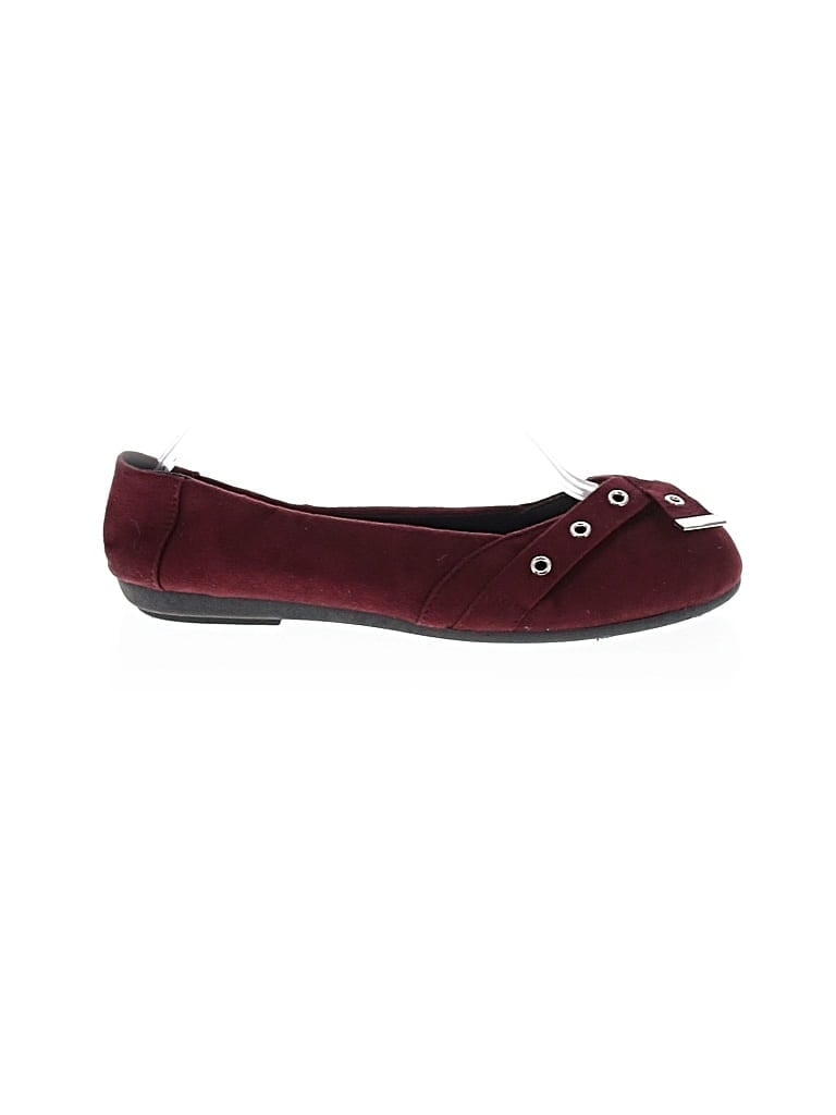 Pre-owned American Exchange Flats In Burgundy
