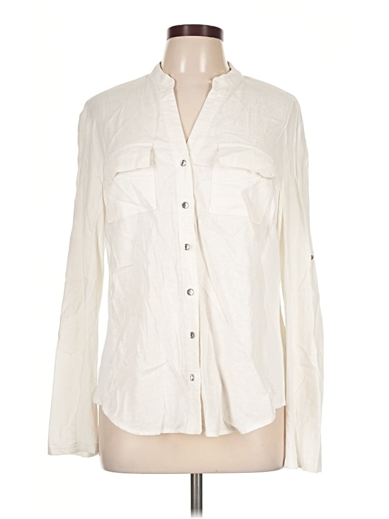 Pre-owned Nygard Long Sleeve Blouse In Ivory