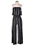 Eye Candy Stripes Black Jumpsuit Size M - photo 1