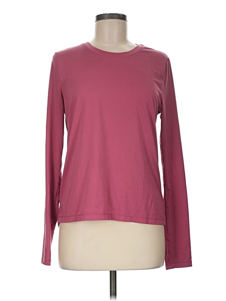 Pre-owned Lole Long Sleeve T-shirt In Burgundy