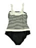 Venus Stripes Black One Piece Swimsuit Size 12 - photo 2