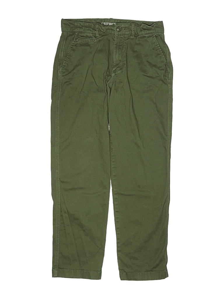 Pre-owned Crewcuts Kids' Khaki Pant In Green