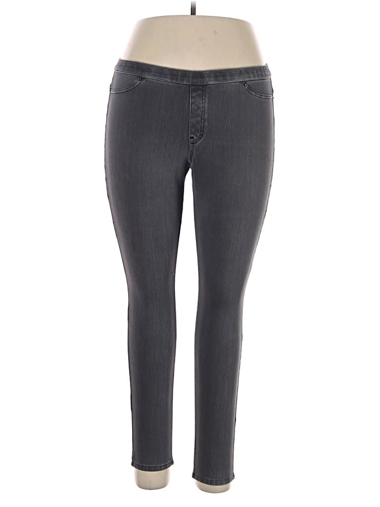 Pre-owned Hue Jeggings In Gray