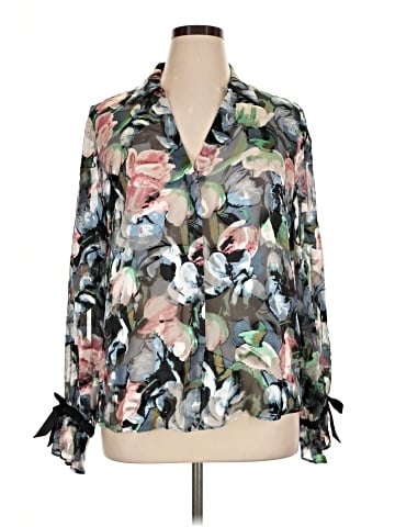 White House Black Market 3/4 Sleeve Blouse (view 1)