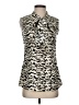Neiman Marcus Animal Print Silver Sleeveless Blouse Size S - photo 1