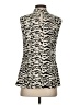 Neiman Marcus Animal Print Silver Sleeveless Blouse Size S - photo 2