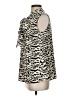Neiman Marcus Animal Print Silver Sleeveless Blouse Size S - photo 5