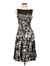 H&M 100% Polyester Graphic Gray Cocktail Dress Size 4 - photo 1