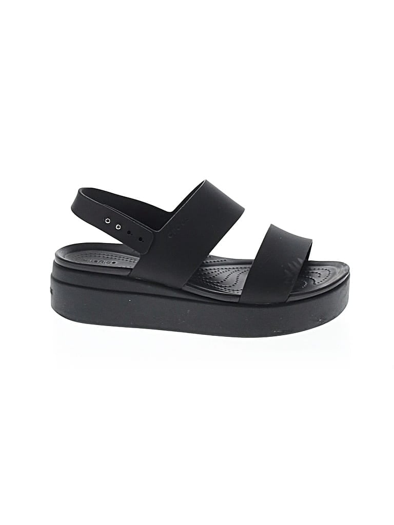 Pre-owned Crocs Sandals In Black