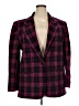 Sellecca Plaid Burgundy Blazer Size 18 - photo 1