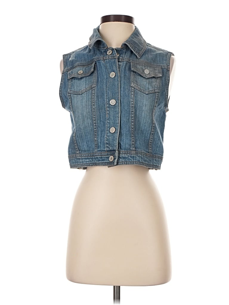 Pre-owned Limited Too Denim Vest In Blue