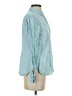 J.Crew 100% Linen Blue Long Sleeve Blouse Size S - photo 4