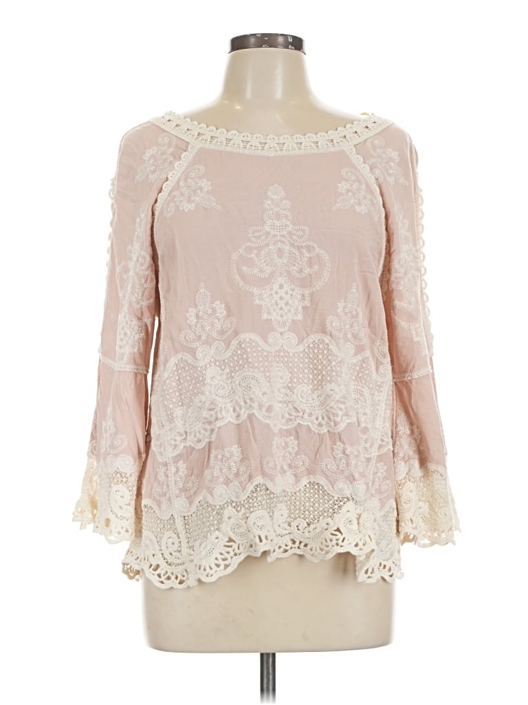 Pre-owned Democracy 3/4 Sleeve Blouse In Ivory