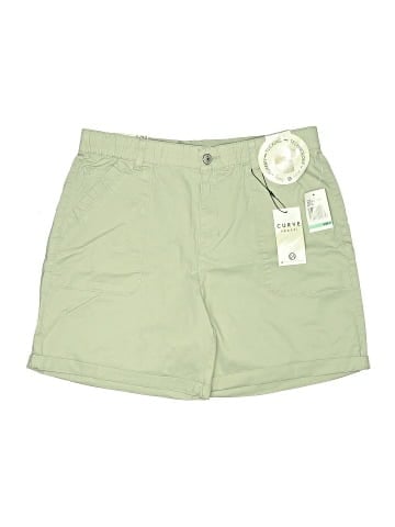 Curve Appeal Khaki Shorts (view 1)