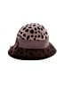 Hatch 100% Wool Animal Print Brown Hat One size - photo 1