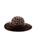 Hatch 100% Wool Animal Print Brown Hat One size - photo 1