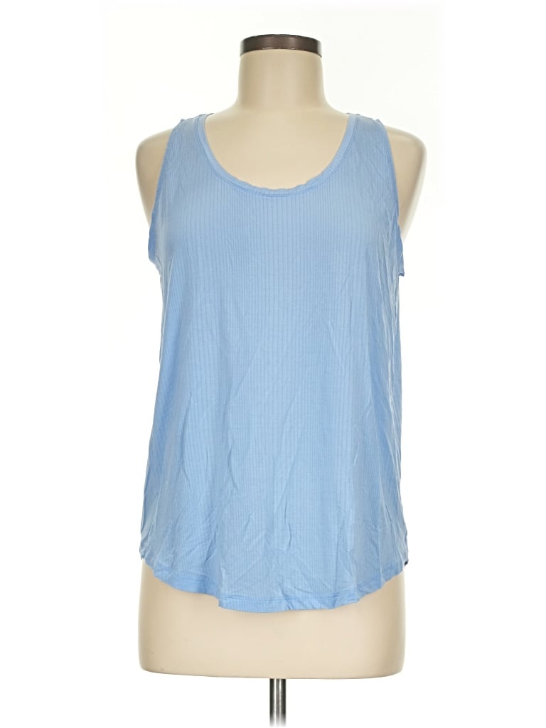 Pre-owned Tommy John Tank Top Blue Halter Neckline Tops