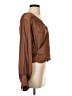 FRAME 100% Polyester Brown Long Sleeve Blouse Size XS - photo 4