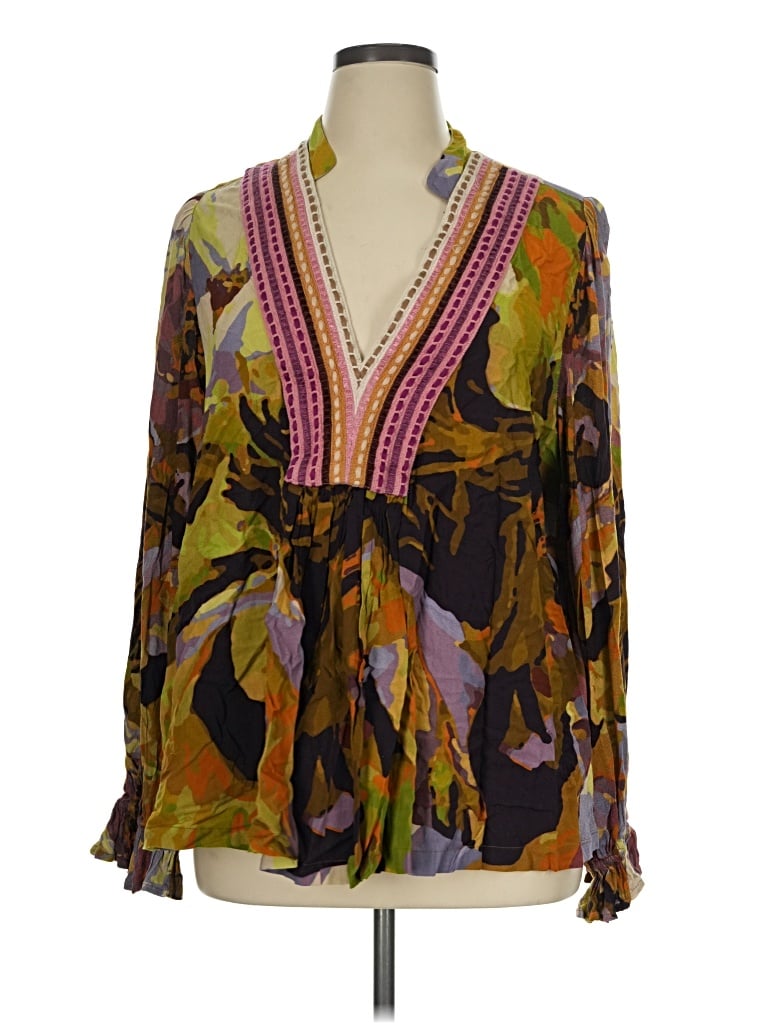 Pre-owned Blank London Long Sleeve Blouse In Brown