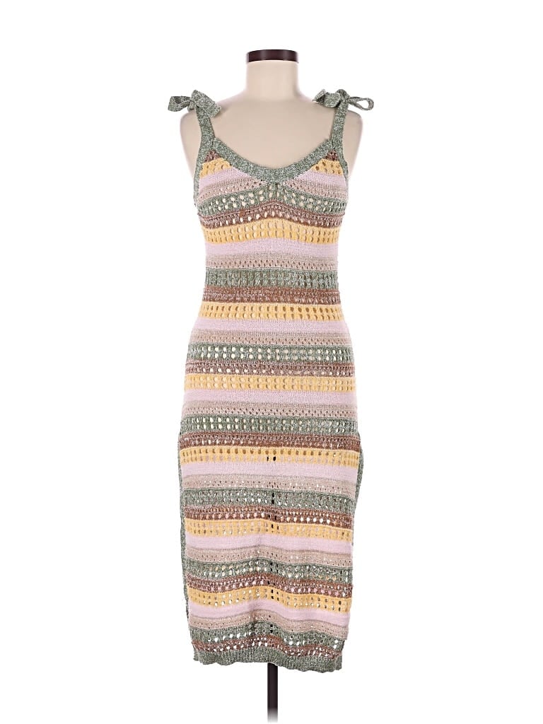 Pre-owned Lalavon Casual Dress In Tan